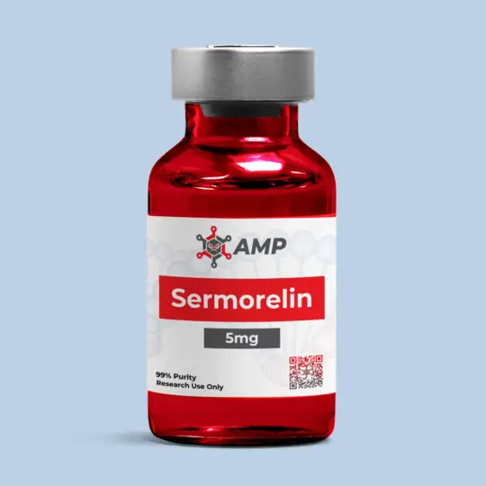 Sermorelin 5mg research peptide vial – AMP