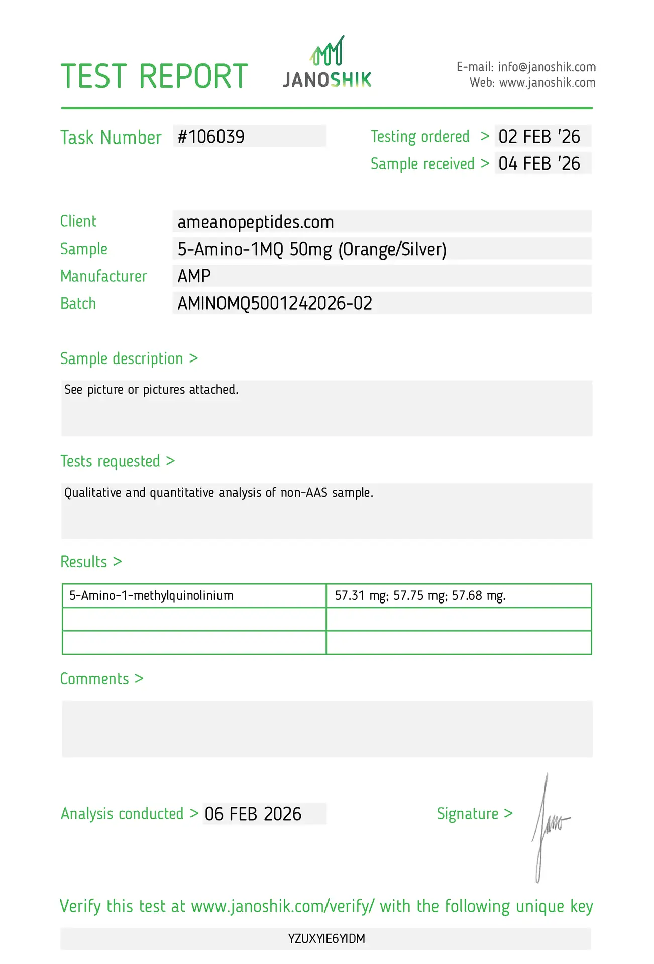 5-Amino 1mq – 50mg - Image 4