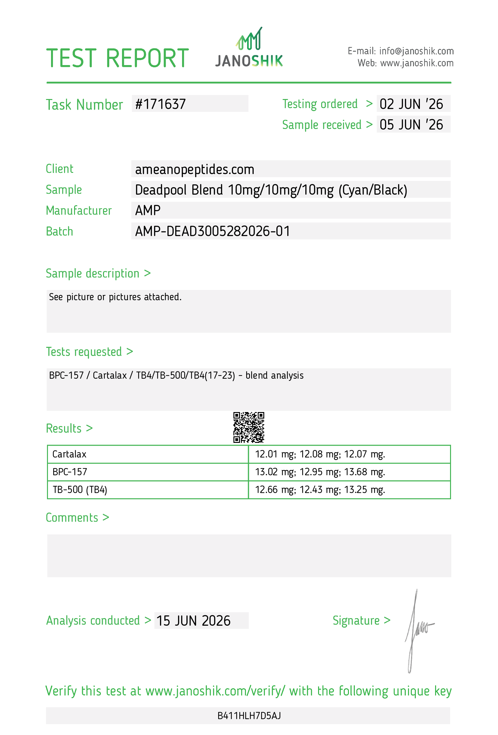 Deadpool Blend (BPC-157/TB4/Cartalax) – 10mg/10mg/10mg - Image 2